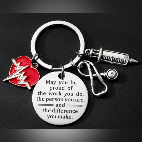 Nurse Medical Healthcare Workers DR Doctor Keychain Key Holder New Nursing - Picture 2 of 4